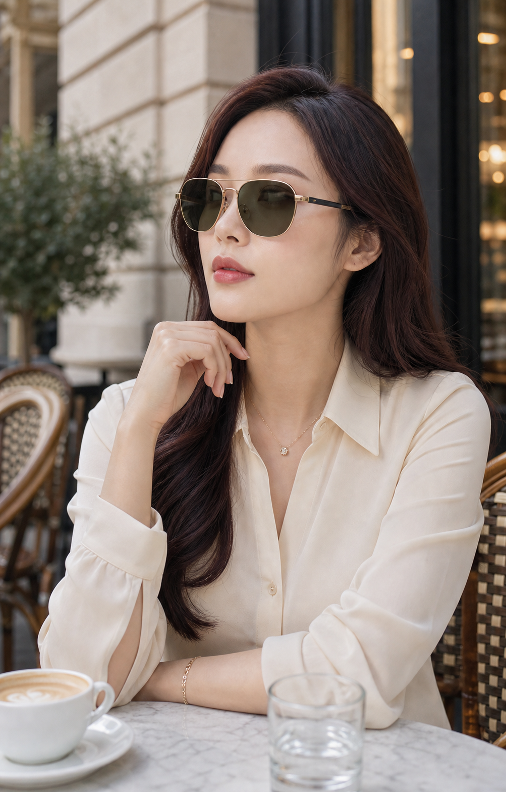 Police eyewear cafe portrait campaign